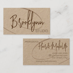 Tarjeta De Visita Estudio de Cabello Profesional Caligrafía Signatur