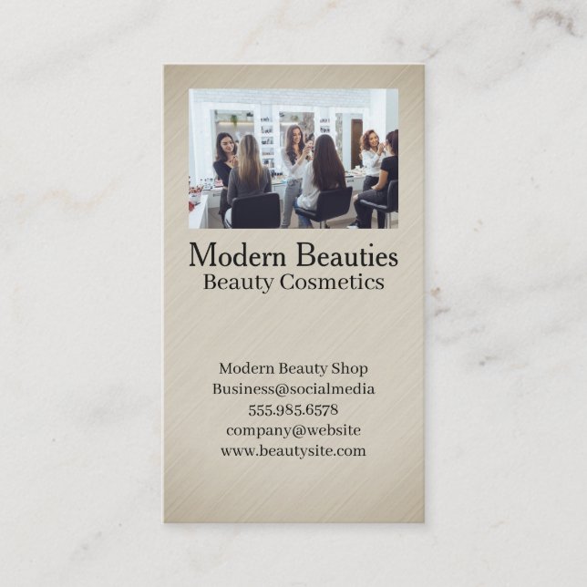Tarjeta De Visita Estudio de cabello y maquillaje (Anverso)