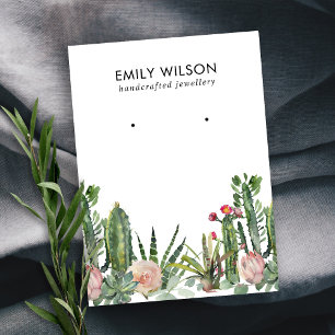 TARJETA DE VISITA ESTUDIO DE CACTUS RUBOR PROTEA FOLIAGE PRESENTACI