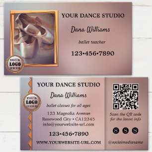 Tarjeta De Visita Estudio de Danza de Ballet Moderno