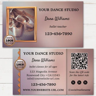 Tarjeta De Visita Estudio de Danza de Ballet Moderno