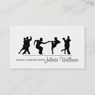 Tarjeta De Visita Estudio de Danza Profesional, Negocio de Instructo