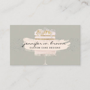 Tarjeta De Visita Estudio de decoración de pasteles Sage