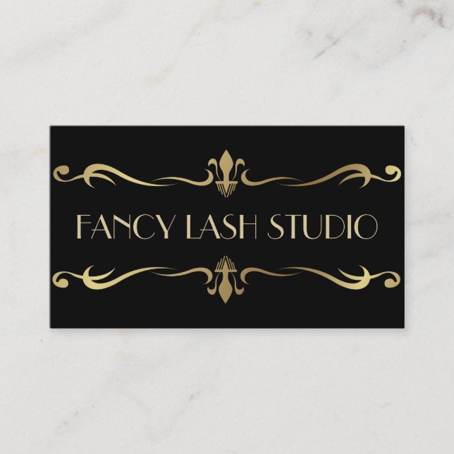 Tarjeta De Visita Estudio de Extensiones Fancy Lash, Salón (Anverso)
