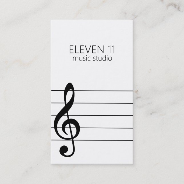 Tarjeta De Visita Estudio de grabación de música profesional (Anverso)