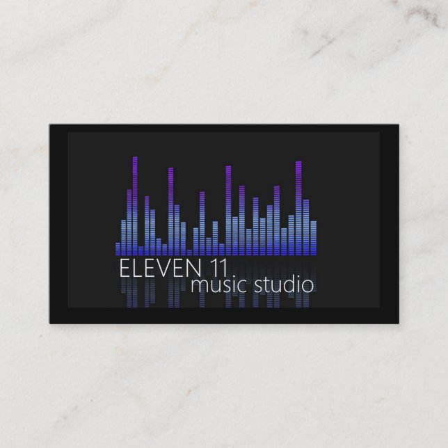 Tarjeta De Visita Estudio de grabación de música profesional (Anverso)