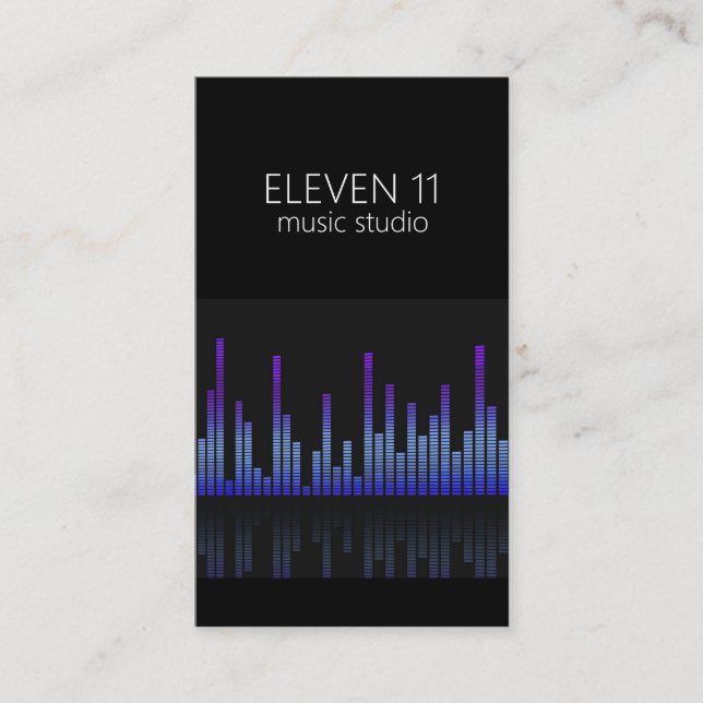 Tarjeta De Visita Estudio de grabación de música profesional (Anverso)