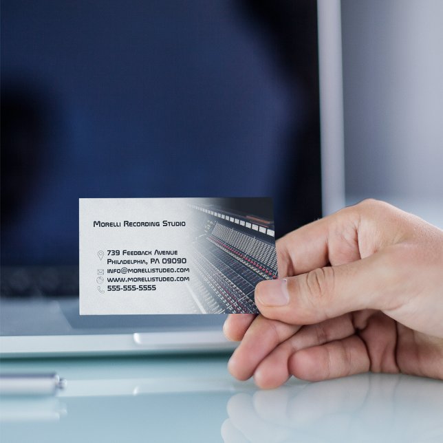 Tarjeta De Visita Estudio de grabación | Ingeniero de sonido (Subido por el creador)