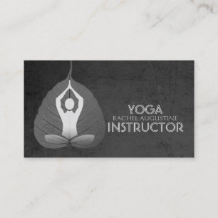 Tarjeta De Visita Estudio de instrucción de yoga Meditación Pose Bod