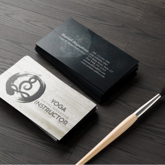 Tarjeta De Visita Estudio de instrucción de yoga Meditación Pose Bod (Subido por el creador)
