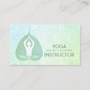 Tarjeta De Visita Estudio de instrucción de yoga Meditación Pose Bod