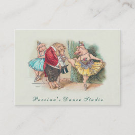 Tarjeta De Visita Estudio de la danza de Vintag/tarjeta de visita