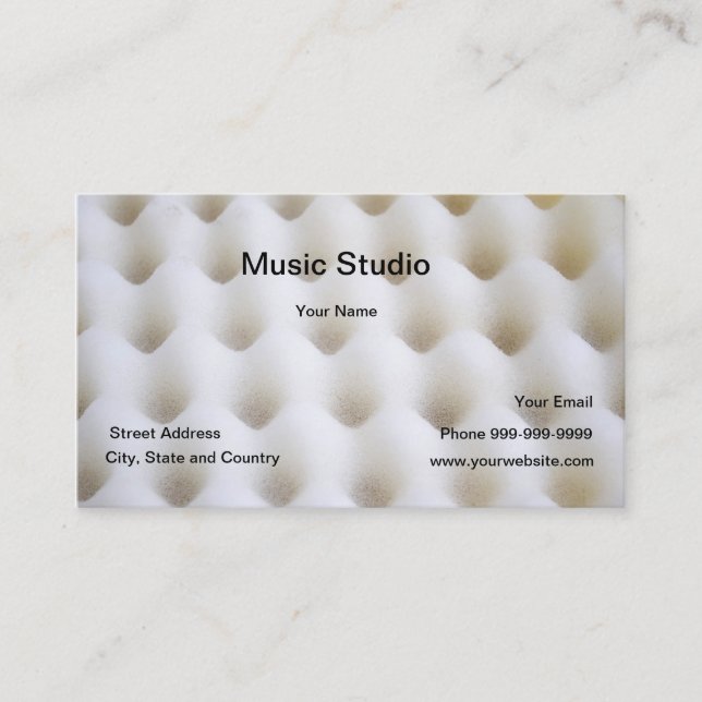 Tarjeta De Visita Estudio de la música (Anverso)