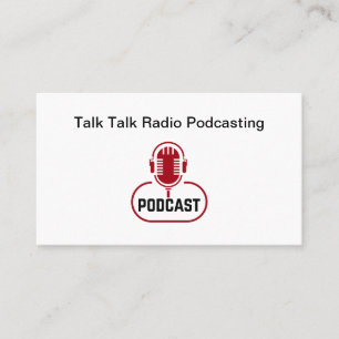 Tarjeta De Visita Estudio de podcast de transmisión de radio en vivo