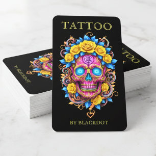 Tarjeta De Visita Estudio de Tatuajes Creativo Artista de Tatuajes d