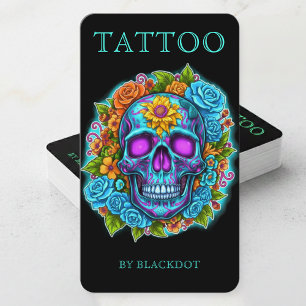 Tarjeta De Visita Estudio de Tatuajes de Tatuadores Profesionales Cr