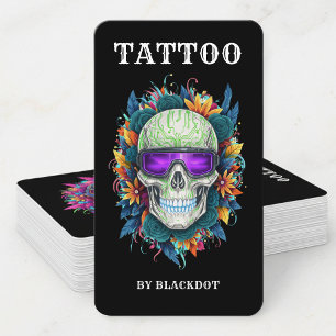 Tarjeta De Visita Estudio de Tatuajes Profesional Tienda de Tatuajes