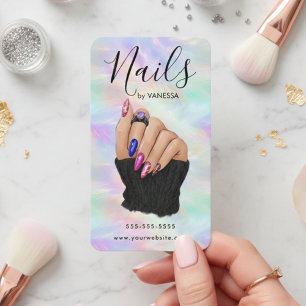 Tarjeta De Visita Estudio de Uñas con Estilo Artista Manicurista Chi