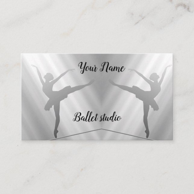 Tarjeta De Visita Estudio del ballet (Anverso)