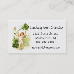 Tarjeta De Visita Estudio del chica de Luckey