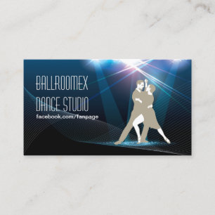 Tarjeta De Visita Estudio elegante de la danza de salón de baile