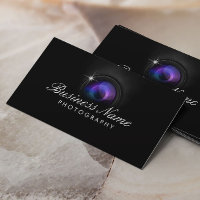 Estudio fotográfico de lentes de cámara negra