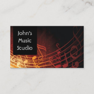 Tarjeta De Visita Estudio musical elegante musical