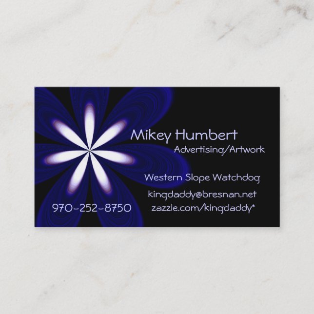 Tarjeta de visita estupenda de la flor - Special (Anverso)