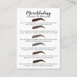Tarjeta De Visita Etapas de microblando de curación y atención poste