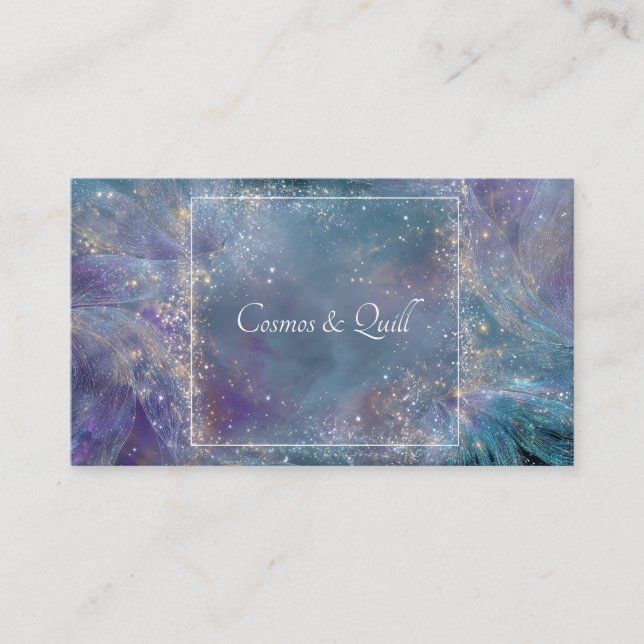 Tarjeta De Visita Ethereal Cosmic Energy Swirls (Anverso)