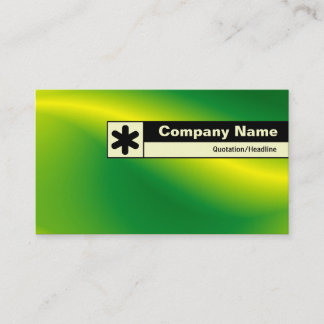 Tarjeta De Visita Etiquetado de borde - Onda verde