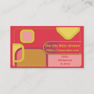 Tarjeta De Visita Etsy Shop Color Blocks Business Card