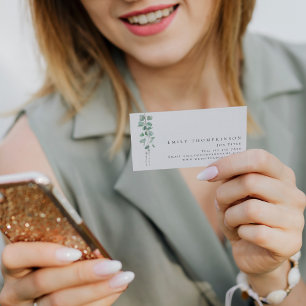 Tarjeta De Visita Eucalipto moderno Botánico Cualquier profesión