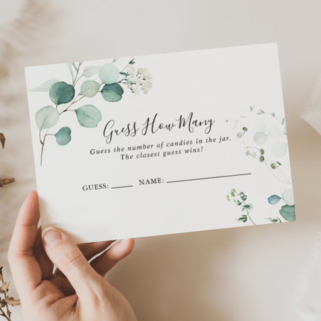 Tarjeta De Visita Eucalipto verde verano adivina cuántas cartas de j (Subido por el creador)