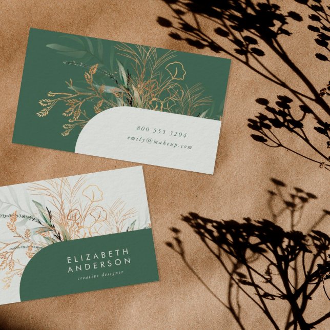 Tarjeta De Visita Eucalyptus Elegante Vidrio Verde Británico (Subido por el creador)