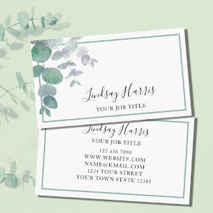 Tarjeta De Visita Eucalyptus Greenery