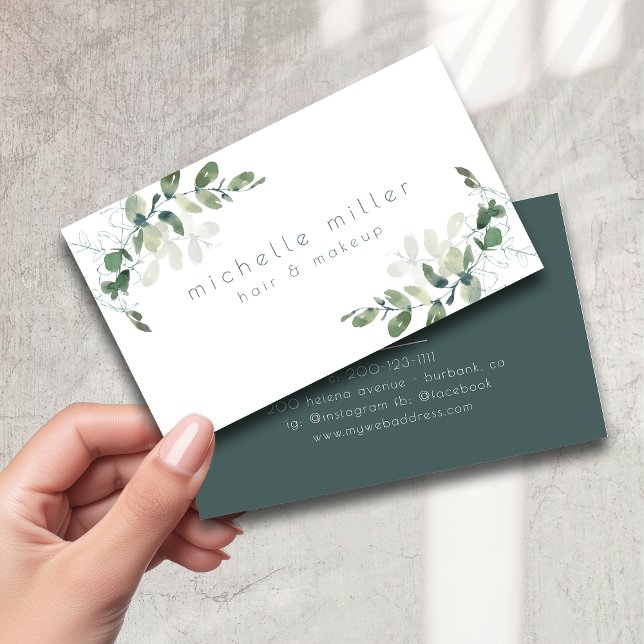 Tarjeta De Visita Eucalyptus Greenery (Subido por el creador)