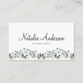 Tarjeta De Visita Eucalyptus Greenery Floral