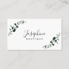 Tarjeta De Visita Eucalyptus Simple Elegante Diseñador Joyero
