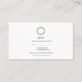Tarjeta De Visita Eucalyptus Wreath Wedding RSVP