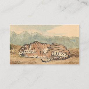 Tarjeta De Visita Eugene Delacroix - Tigre real