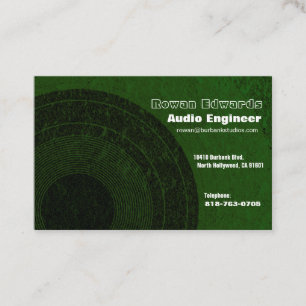 Tarjeta de visita Euro de Ingeniero de Audio