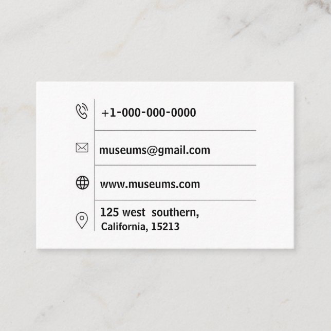 Tarjeta De Visita Euro elegante moderno rayado del oro blanco (Anverso)