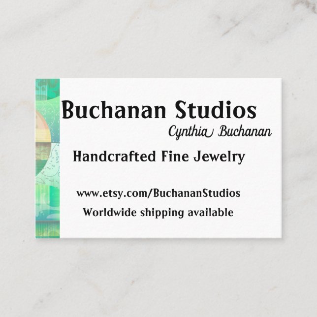 Tarjeta De Visita Euro Grande Personaliza el texto La atención de la (Anverso)