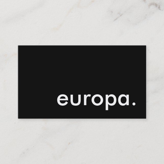 Tarjeta De Visita europa. (Anverso)