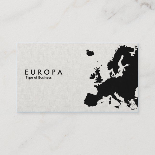 Tarjeta De Visita EUROPA - Estilo tenciado de lienzo (Anverso)