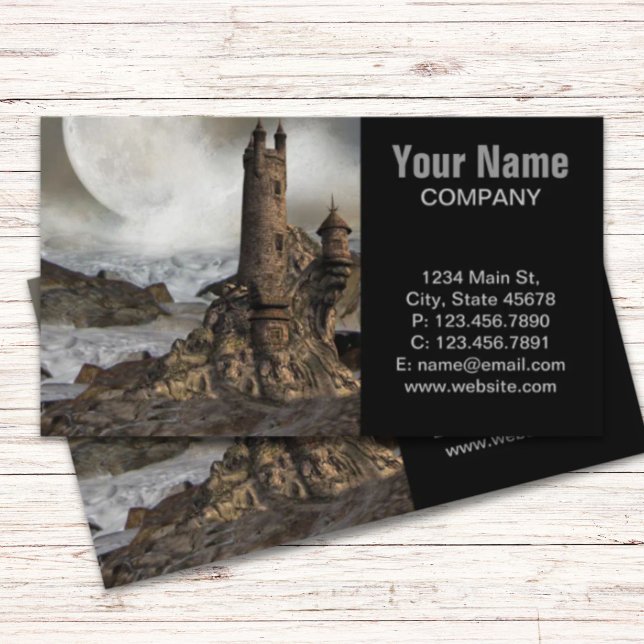 Tarjeta De Visita Europa gótica Castillo medieval de Fantasía (Gothic Europe Medieval Fantasy renaissance Castle Business Card)