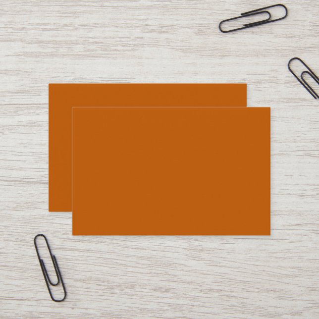 Tarjeta de visita europea Naranja quemado (Anverso/Reverso In Situ)