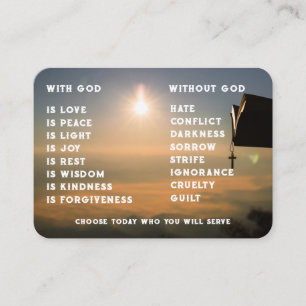 Tarjeta De Visita Evangelismo del Evangelio Invita a la Salvación re