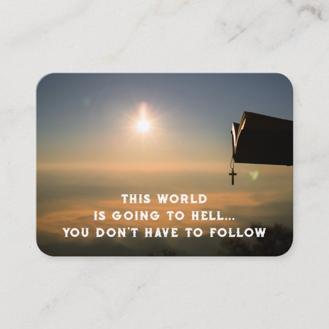 Tarjeta De Visita Evangelismo gospel Invitar a la salvación a guarda (Anverso)